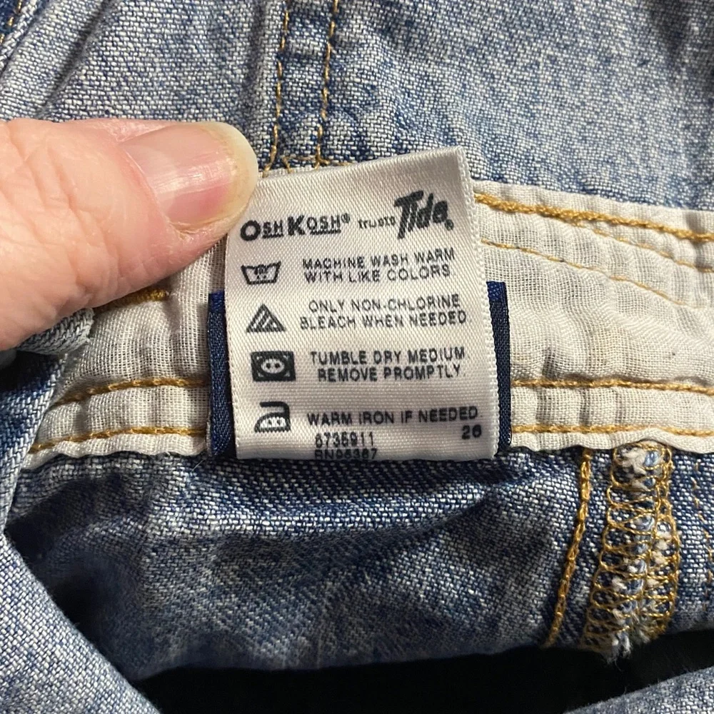 OshKosh B’Gosh Vestbak Overalls Denim, 1990s, Oshkosh Trusts Tide, 4T, Vintage